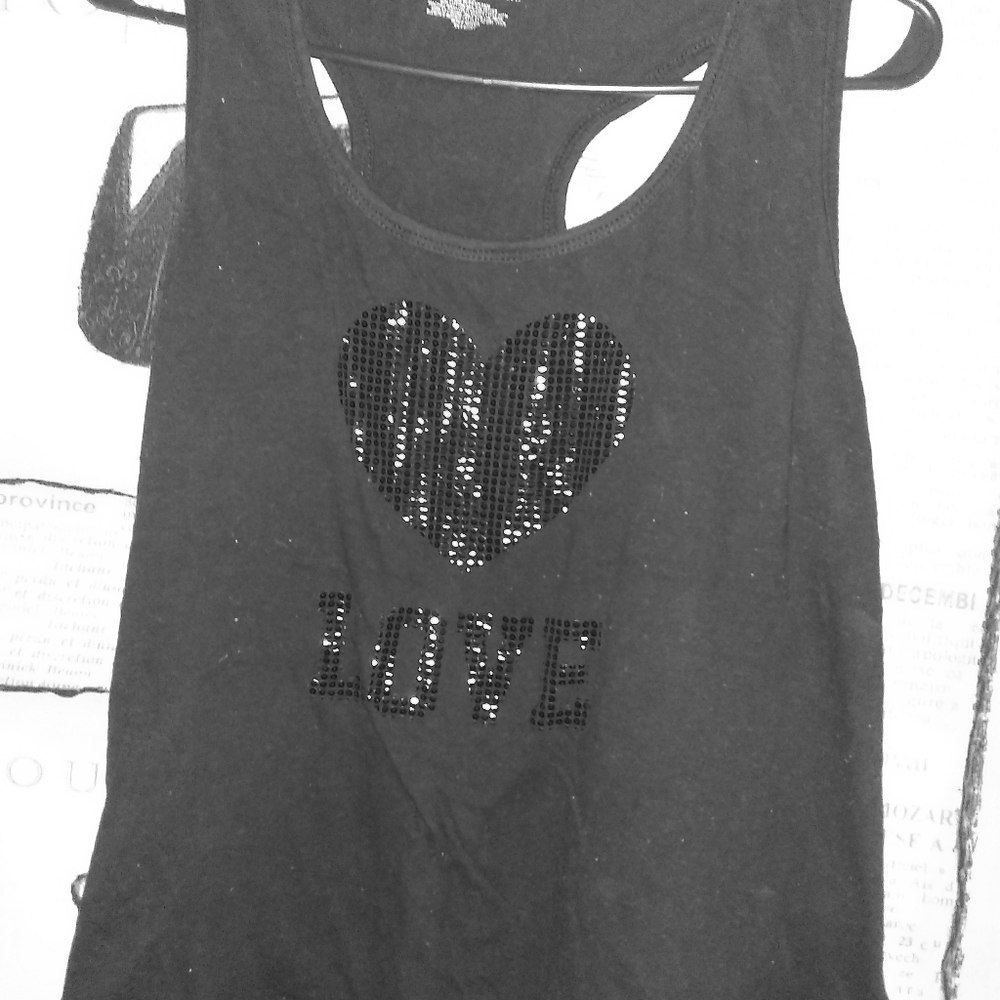 Black tank top